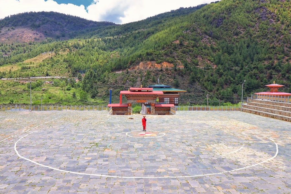 Image of courtyard of White Temple in Haa, Bhutan