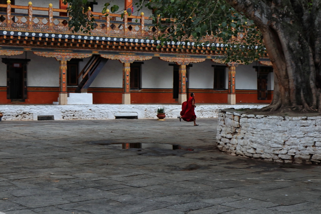 Inside first courtyard of Punakha Dzong