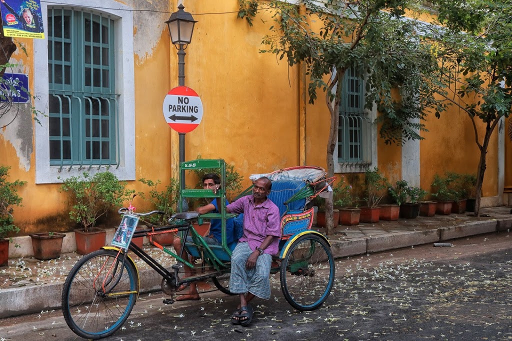Image of rickshaw in White Town, Pondicherry