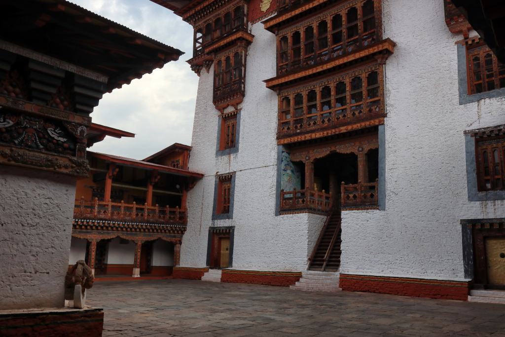 An image of Utse inside Punakha Dzong.