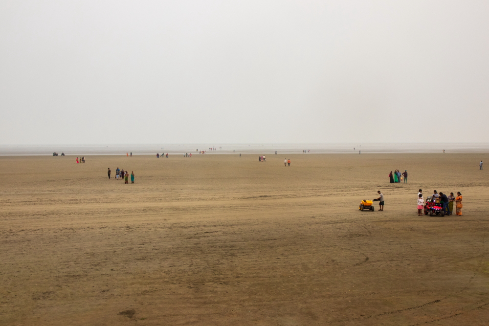 Tourists gathered at Chandipur sea beach on weekend