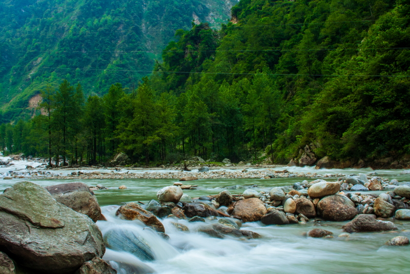 Lachen river near Chungthang in Sikkim