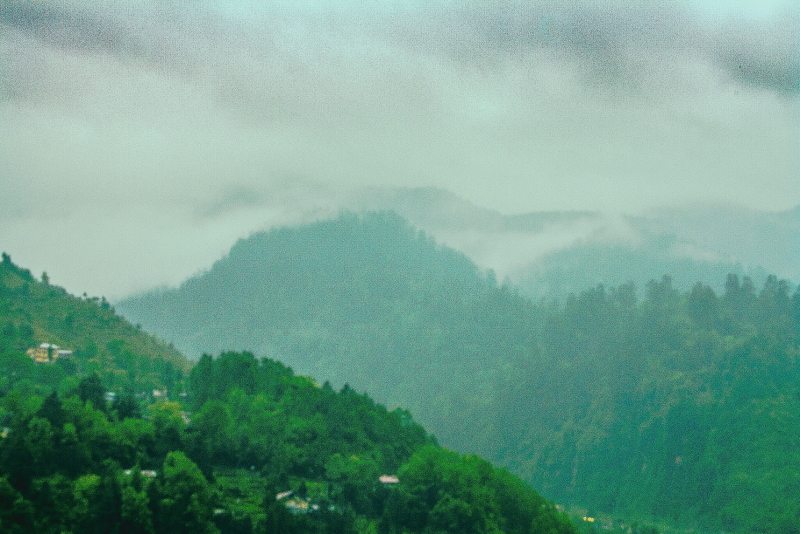 Layers of green hills in Lachung