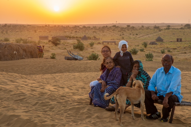 A family photo in Thar Desert, Rajasthan, India