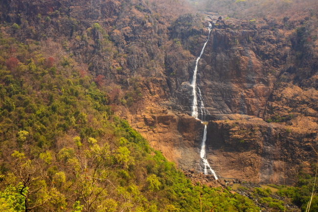 One of the highest waterfall in India, Barehipani Waterfall jumping from a cliff inside Simlipal National Park in Odisha
