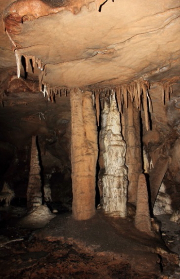 The formations inside Krem Mawmluh in Cherrapunjee in Meghalaya